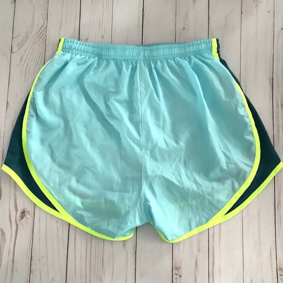 Teal and Neon Nike Tempo Shorts - Picture 2 of 3